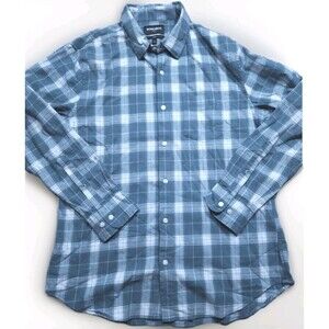 Bonobos Mens Gray Flannel Shirt Size Large Slim Fit